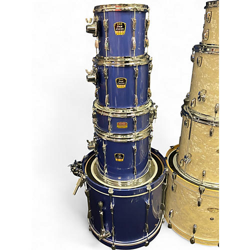 Used Yamaha 5 Piece STAGE CUSTOM ADVANTAGE Blue Drum Kit Blue