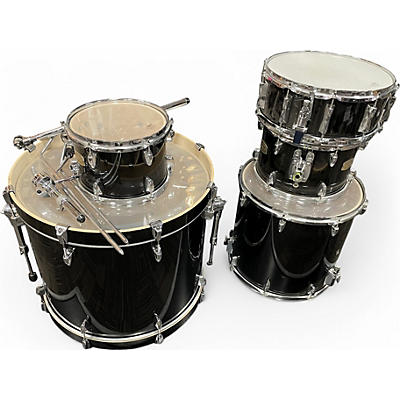 Used Yamaha 5 Piece Stage Custom Birch Black Drum Kit