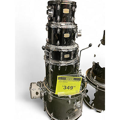 Used Yamaha 5 Piece Stage Custom Black Drum Kit