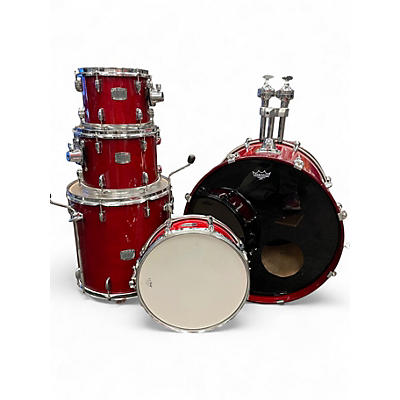 Used Yamaha 5 Piece Stage Custom Candy Apple Red Drum Kit