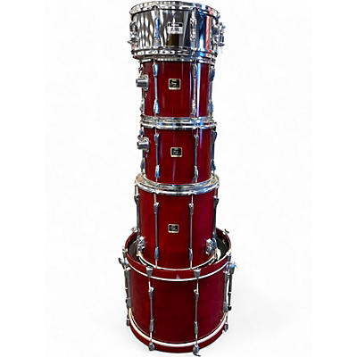 Used Yamaha 5 Piece Stage Custom Cranberry Red Drum Kit