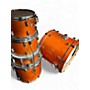 Used Yamaha 5 Piece Stage Custom Orange Drum Kit Orange