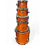 Used Yamaha 5 Piece Stage Custom Orange Drum Kit Orange