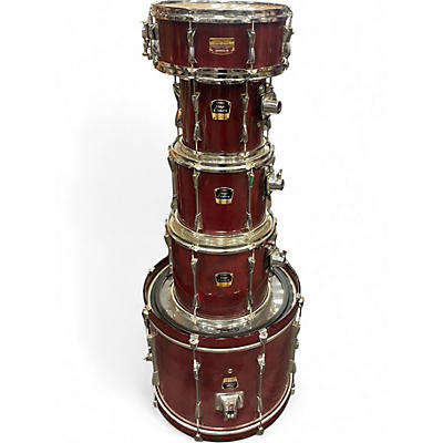 Used Yamaha 5 Piece Stage Custom Plum Drum Kit