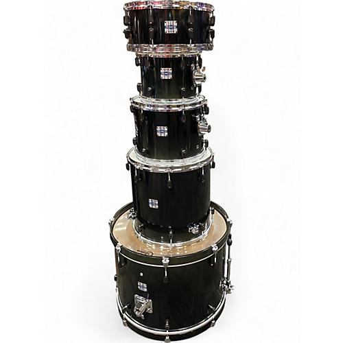 Used Yamaha 5 Piece Stage Custom Raven Black Drum Kit Raven Black