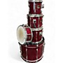 Used Yamaha 5 Piece Stage Custom Red Drum Kit Red