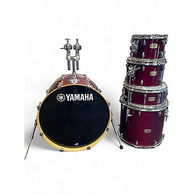 Used Yamaha 5 Piece Stage Custom Wine Red Drum Kit