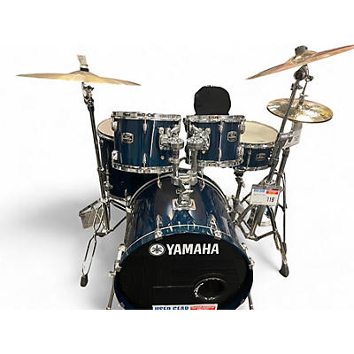 Used Yamaha 5 Piece Tour Custom Dark Blue Drum Kit