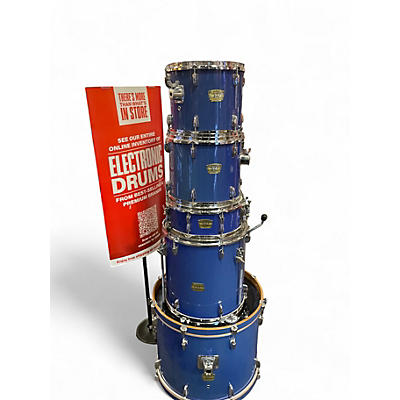 Used Yamaha 5 Piece YD 5 Piece  Blue Drum Kit