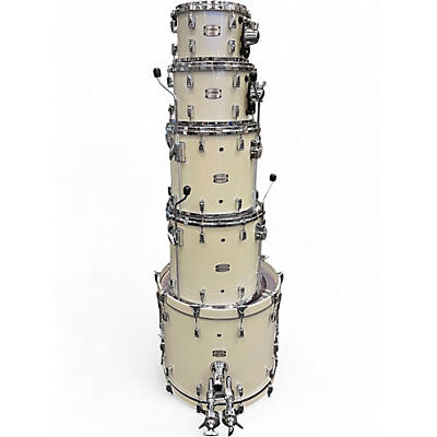 Used Yamaha 5 Piece absolute custom hybrid maple Polar White Drum Kit