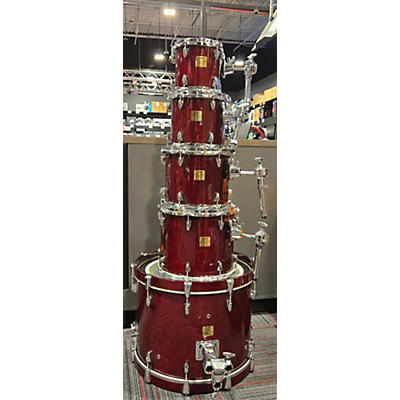 Yamaha Used Yamaha 5 piece Birch Custom Absolute Trans Red Drum Kit