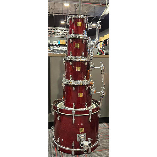 Yamaha Used Yamaha 5 piece Birch Custom Absolute Trans Red Drum Kit Trans Red