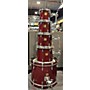 Used Yamaha Used Yamaha 5 piece Birch Custom Absolute Trans Red Drum Kit Trans Red