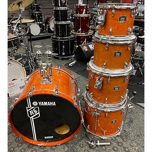 Yamaha Used Yamaha 5 piece Oak Custom Honey Amber Drum Kit Honey Amber