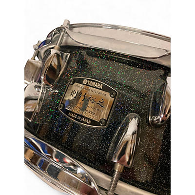 Used Yamaha 5.5X14 Hiroyuki Noritake Hand Crafted Snare Drum Parkle Black