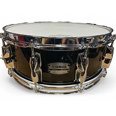 Used Yamaha 5.5X14 Recording Custom Snare Solid Black Drum