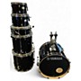 Used Yamaha 6 Piece Stage Custom Black Drum Kit Black