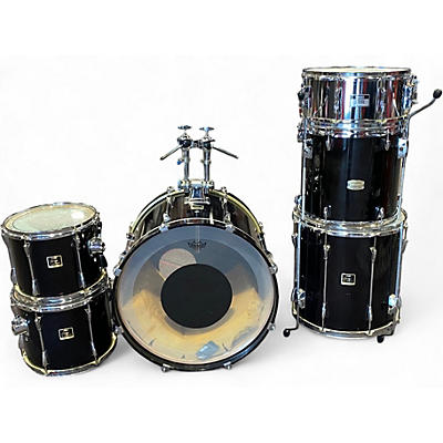 Used Yamaha 6 Piece Stage Custom Black Drum Kit