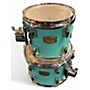 Used Yamaha 6 Piece Stage Custom MATTE SURF GREEN Drum Kit MATTE SURF GREEN