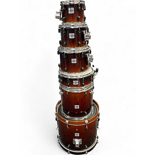 Used Yamaha 6 Piece Stage Custom Nouveau 2 Color Sunburst Drum Kit 2 Color Sunburst