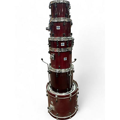 Yamaha Used Yamaha 6 Piece advantage stage custom CRANBERRY red Drum Kit