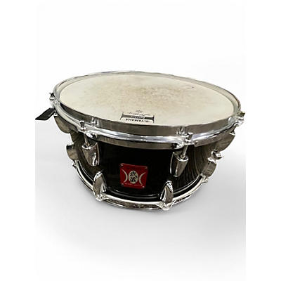 Used Yamaha 6X13 Oak Musashi Snare TRNSPARENT  BLACK Drum