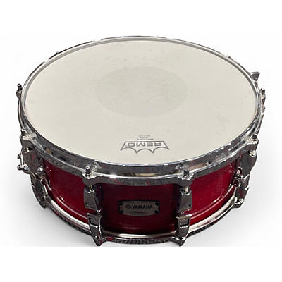 Used Yamaha 6X14 Absolute Snare Candy Apple Red Drum