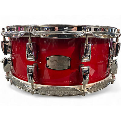 Used Yamaha 6X14 Absolute Snare Candy Apple Red Drum