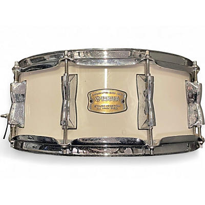 Used Yamaha 6X14 Stage Custom Snare Alpine White Drum