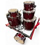Used Yamaha 7 Piece Stage Custom Cranberry Red Drum Kit Cranberry Red