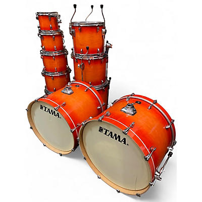Used Yamaha 9 Piece superstar classic 2 Color Sunburst Drum Kit
