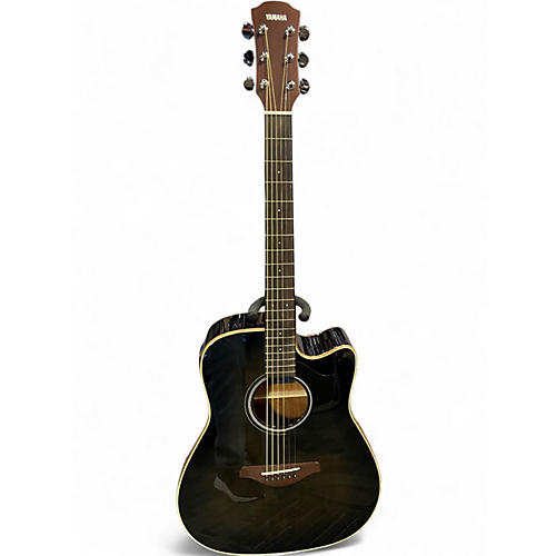 Used Yamaha A1M Black Acoustic Electric Guitar Black