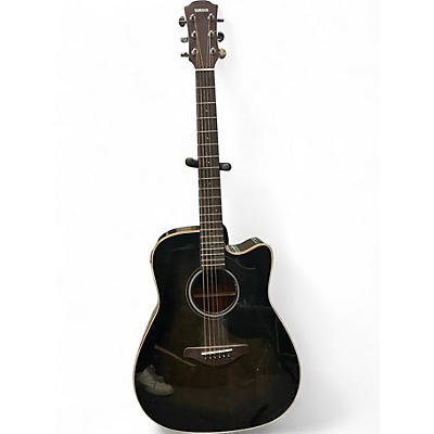 Used Yamaha A1M Transparent Black Acoustic Electric Guitar