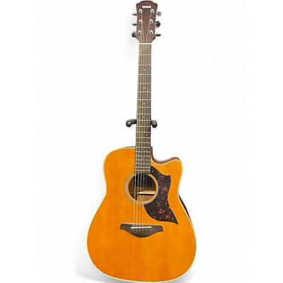 Used Yamaha A1M Worn Natural Acoustic Electric Guitar