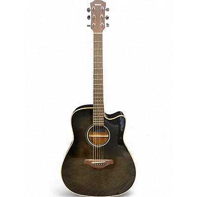 Yamaha Used Yamaha A1MBK Trans Black Acoustic Electric Guitar