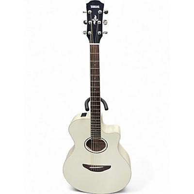 Used Yamaha APX600 Antique White Acoustic Electric Guitar