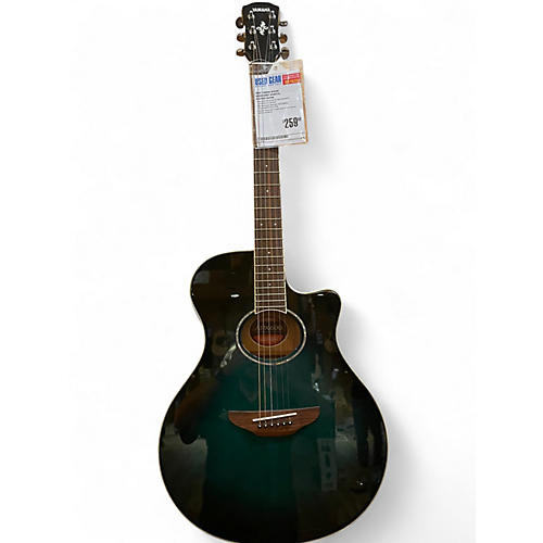 Used Yamaha APX600 green burst Acoustic Electric Guitar green burst