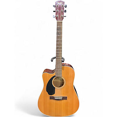 Used Yamaha CD-60SCE Natural Acoustic Electric Guitar
