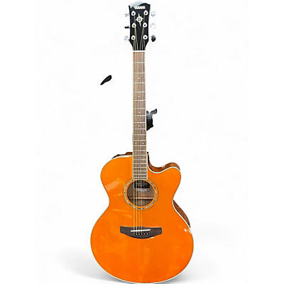 Used Yamaha CPX600 Orange Acoustic Guitar