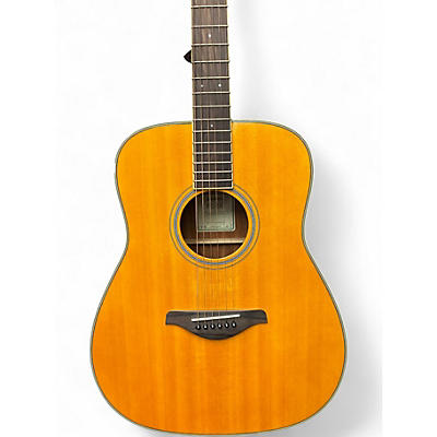 Used Yamaha FG-TA Vintage Natural Acoustic Electric Guitar