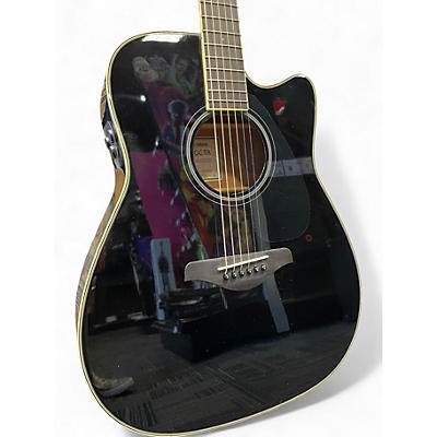 Used Yamaha FGCTA Black Acoustic Electric Guitar