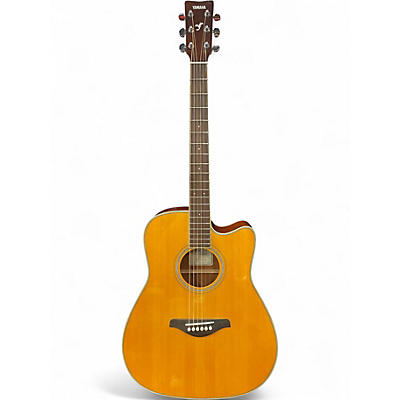 Used Yamaha FGCTA Natural Acoustic Electric Guitar