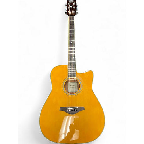 Used Yamaha FGCTA Natural Acoustic Guitar Natural