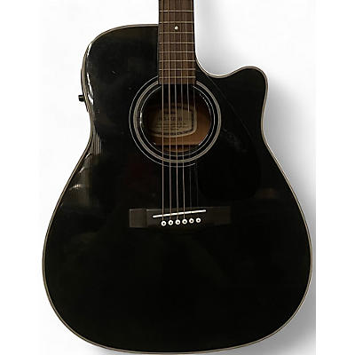 Yamaha Used Yamaha FGX412CBL Black Acoustic Electric Guitar