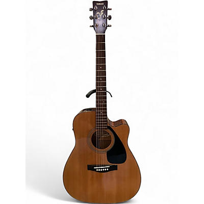 Used Yamaha FGX412SC Natural Acoustic Electric Guitar
