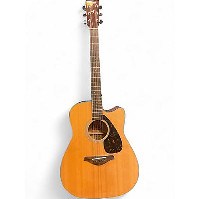 Used Yamaha FGX700SC Natural Acoustic Electric Guitar