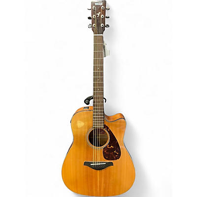 Used Yamaha FGX700SC Natural Acoustic Electric Guitar