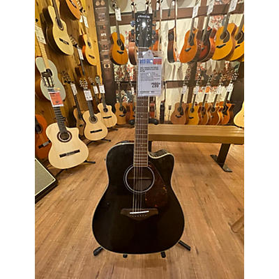 Yamaha Used Yamaha FGX720SCA Black Acoustic Electric Guitar