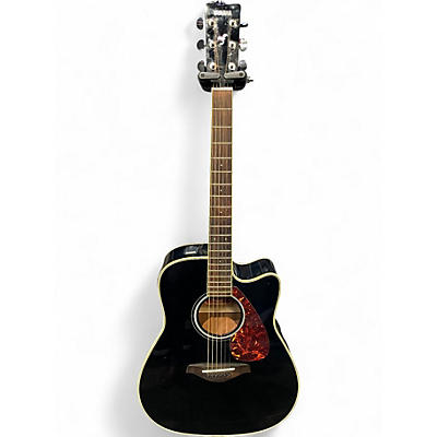 Used Yamaha FGX720SCA Black and Gold Acoustic Guitar