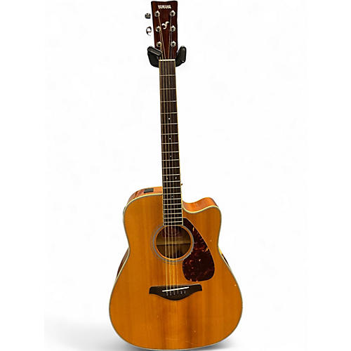 Used Yamaha FGX720SCA Natural Acoustic Electric Guitar Natural